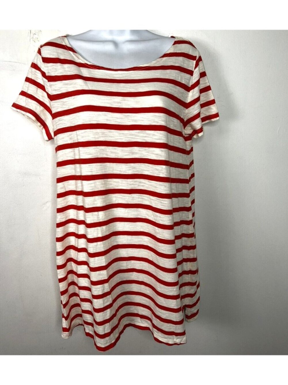 NEW Old Navy Materinity Top sz M Cream Orange Striped Coastal Grandmother DM12